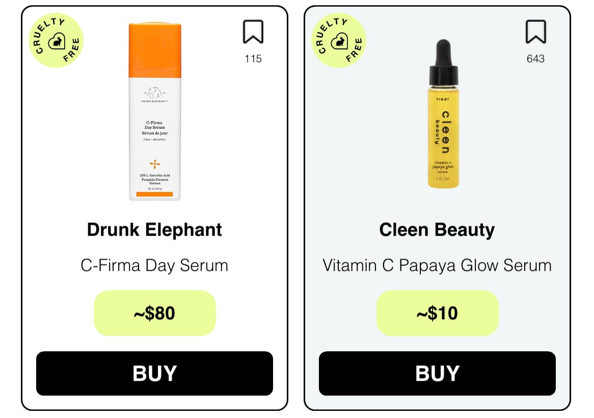 Drunk Elephant CFirma Day Serum vs Cleen Beauty Vitamin C Papaya Glow
