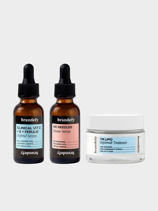 Brandefy Bestsellers Trio — three products on a light grey background.
