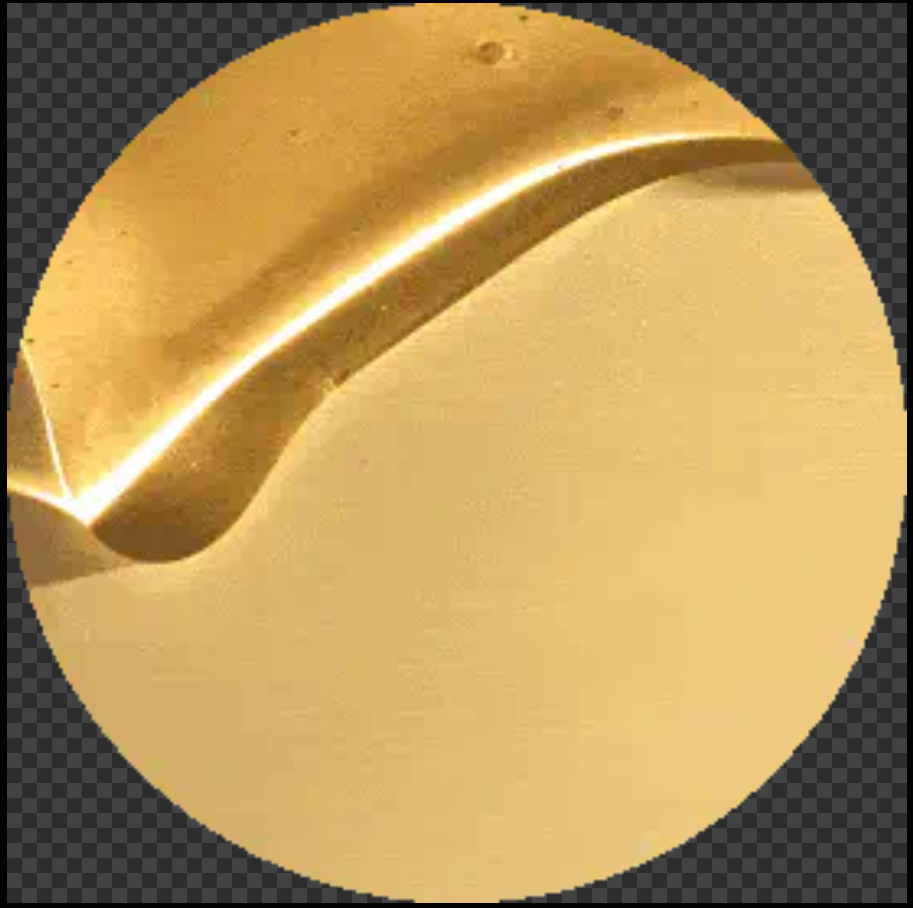 liquid on yellow background gif